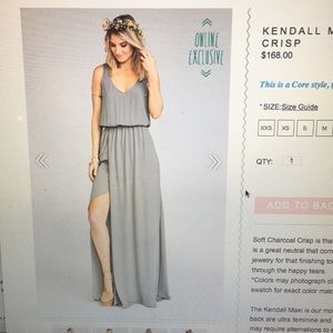Show me your mumu.Kendall maxi dress.Soft charcoal